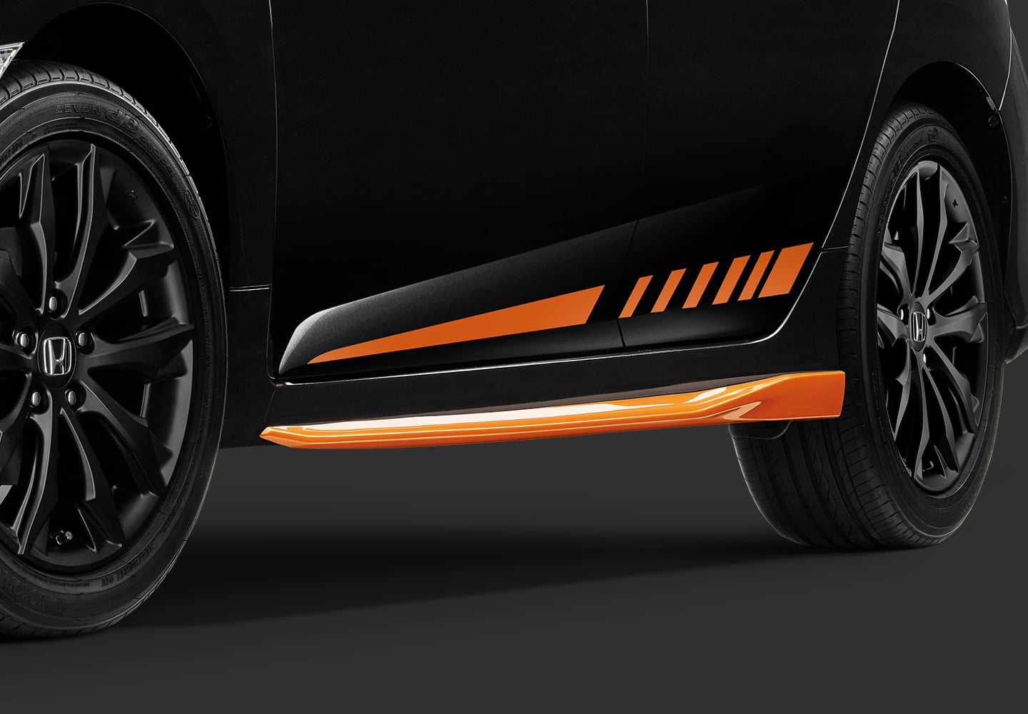 ORANGE SIDE SKIRT SET